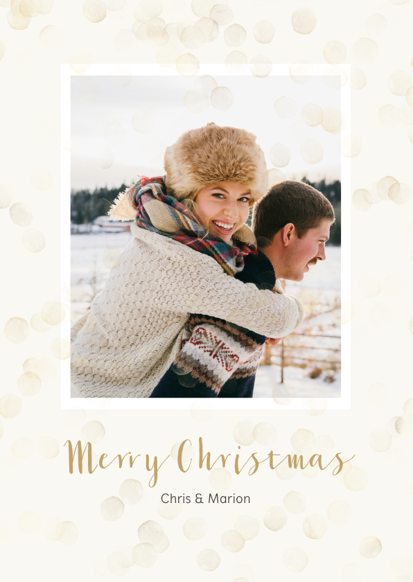 Kerstkaart met enkele foto staand - Kerstkaarten Kerstkaarten - Kerstkaart met enkele foto staand