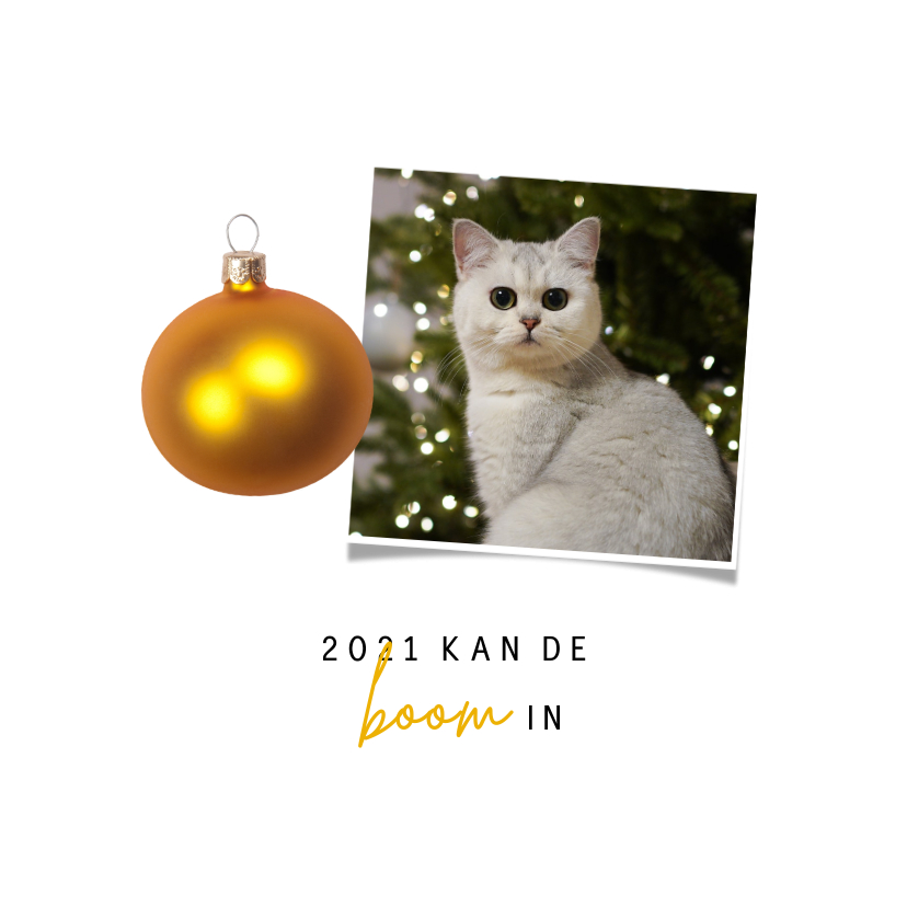 Kerstkaart met foto corona - 2021 kan de boom in - Kerstkaarten Kerstkaarten - Kerstkaart met foto corona - 2021 kan de boom in