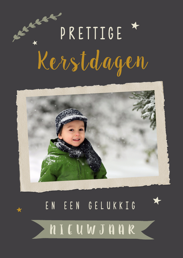 Kerstkaart met foto en tekst - Kerstkaarten Kerstkaarten - Kerstkaart met foto en tekst