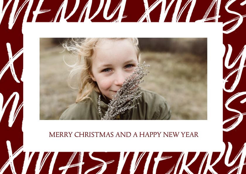 Kerstkaart met handgeschreven tekst en foto - Kerstkaarten Kerstkaarten - Kerstkaart met handgeschreven tekst en foto