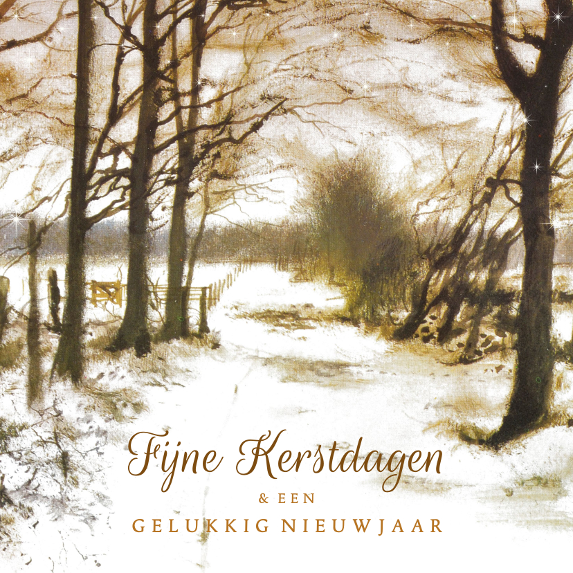 Kerstkaarten - Kerstkaart met Hollands landschap