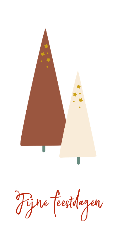 Kerstkaarten - Kerstkaart met kerstbomen illustratie