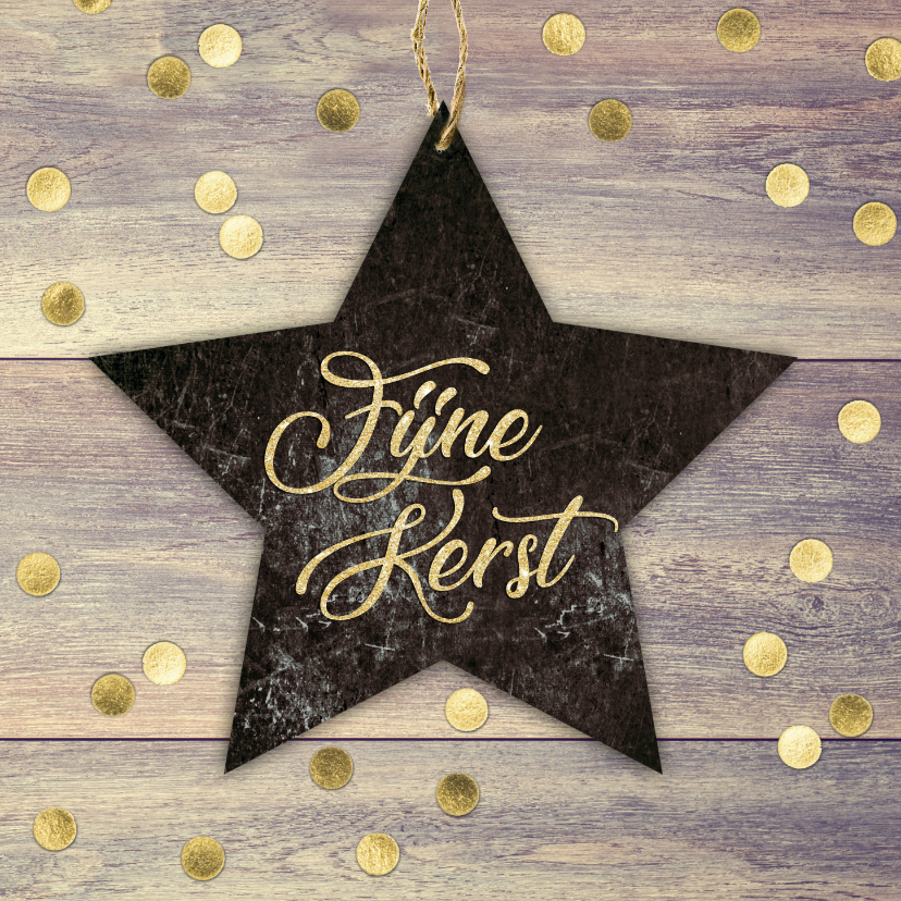 Kerstkaart met kerstster - Kerstkaarten Kerstkaarten - Kerstkaart met kerstster