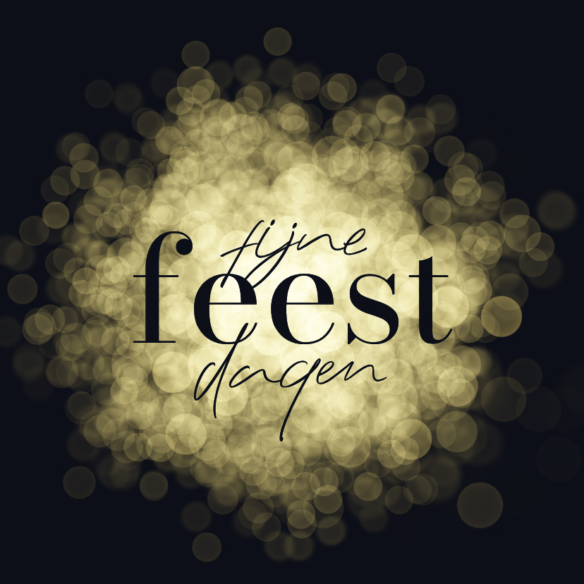 Kerstkaarten - Kerstkaart met sprankelende, sfeervolle bokeh lichtjes