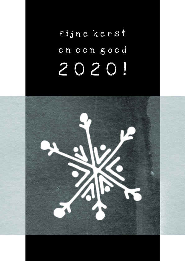 Kerstkaart modern 2020, met dun laagje ijs en kristal - Kerstkaarten Kerstkaarten - Kerstkaart modern 2020, met dun laagje ijs en kristal