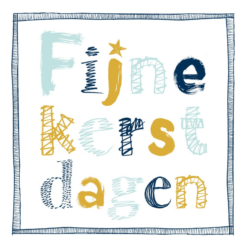 Kerstkaart moderne letters - Kerstkaarten Kerstkaarten - Kerstkaart moderne letters
