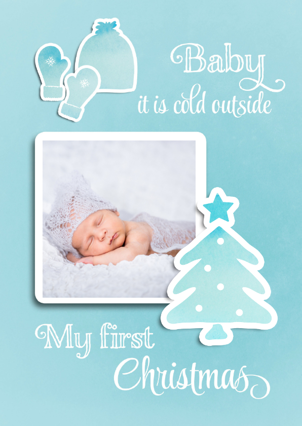 Kerstkaart my first Christmas kerstbaby - Kerstkaarten Kerstkaarten - Kerstkaart my first Christmas kerstbaby