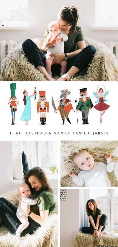 kerstkaart notenkraker ballet collage - Kerstkaarten Kerstkaarten - kerstkaart notenkraker ballet collage
