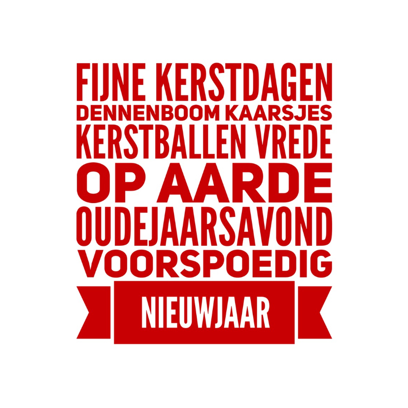 kerstkaart rode tekst -LB - Kerstkaarten Kerstkaarten - kerstkaart rode tekst -LB