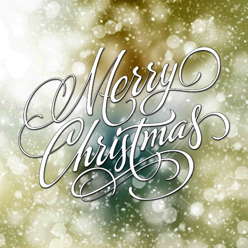Kerstkaart schitterend groen Merry Christmas - Kerstkaarten Kerstkaarten - Kerstkaart schitterend groen Merry Christmas