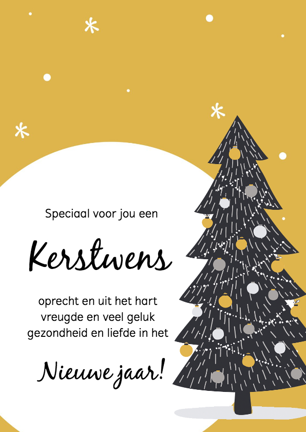 Kerstkaart: speciaal voor jou een kerstwens - Kerstkaarten Kerstkaarten - Kerstkaart: speciaal voor jou een kerstwens