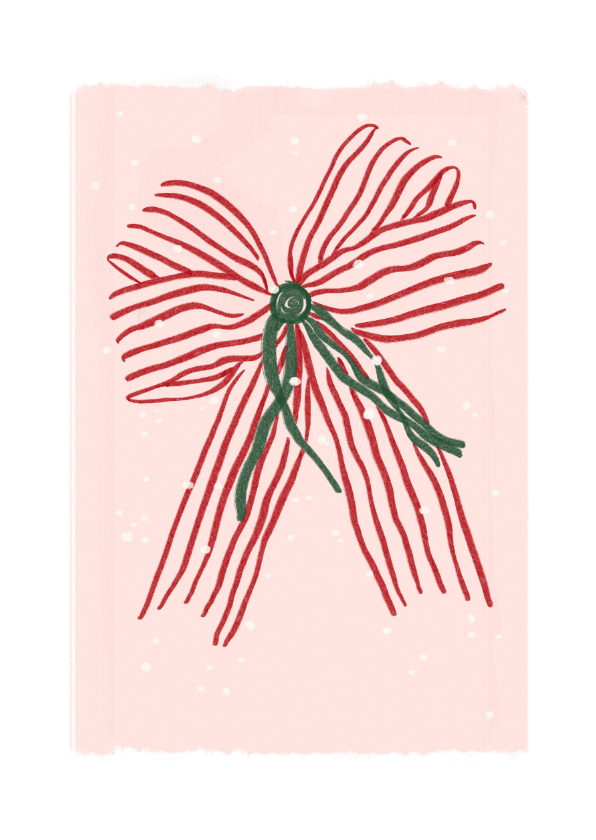 Kerstkaarten - Kerstkaart strik Duchenne Parent Project 