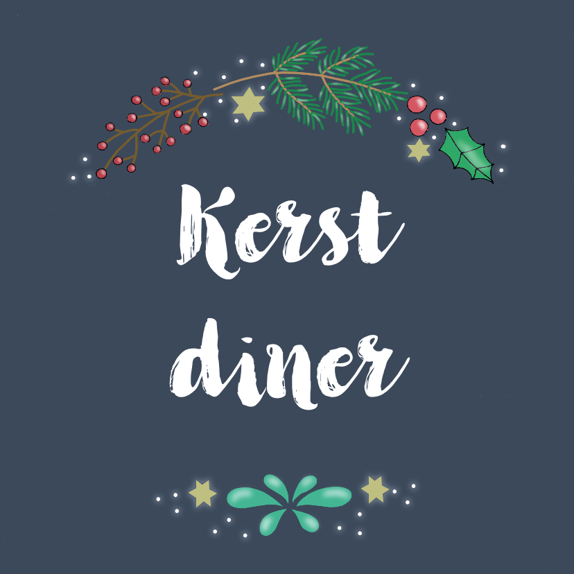 Kerstkaart - uitnodiging kerstdiner - SK - Kerstkaarten Kerstkaarten - Kerstkaart - uitnodiging kerstdiner - SK