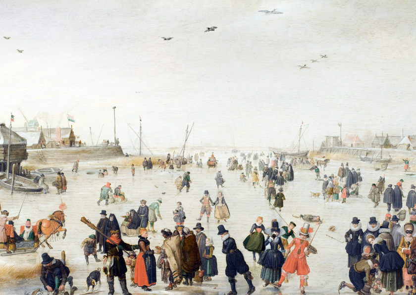 Kerstkaart van Hendrick Avercamp, Wintertafereel - Kerstkaarten Kerstkaarten - Kerstkaart van Hendrick Avercamp, Wintertafereel