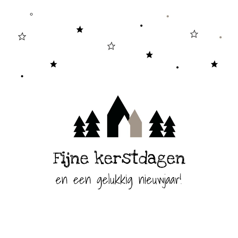 Kerstkaart verzameling huisjes - Kerstkaarten Kerstkaarten - Kerstkaart verzameling huisjes