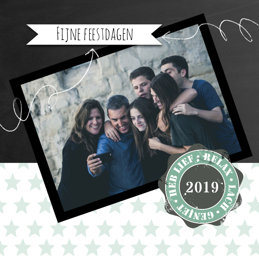 Kerstkaart vintage 2019 foto-IP - Kerstkaarten Kerstkaarten - Kerstkaart vintage 2019 foto-IP