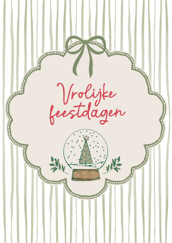 Kerstkaarten - Kerstkaart vrolijke feestdagen kerstwens