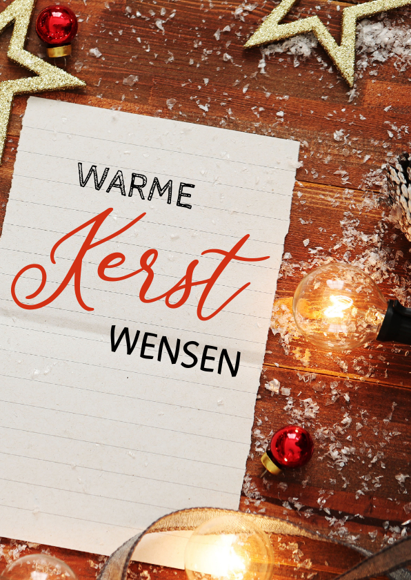 Kerstkaarten - Kerstkaart warme kerstwensen GHZ