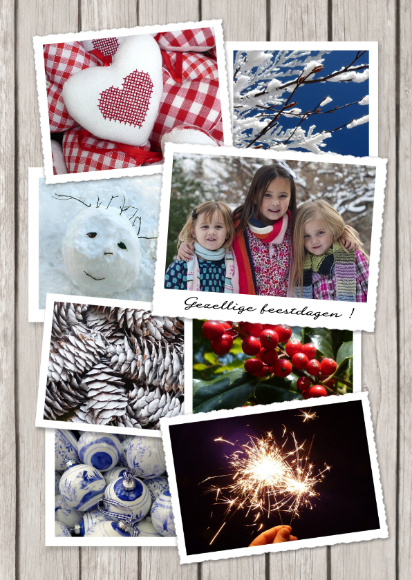Kerstkaart Winterse fotomix - Kerstkaarten Kerstkaarten - Kerstkaart Winterse fotomix