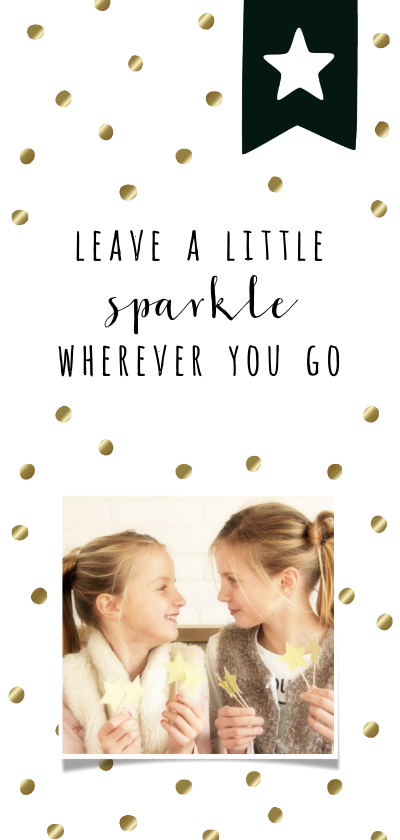 Kerstkaart zwartwit "Sparkle" - Kerstkaarten Kerstkaarten - Kerstkaart zwartwit "Sparkle"