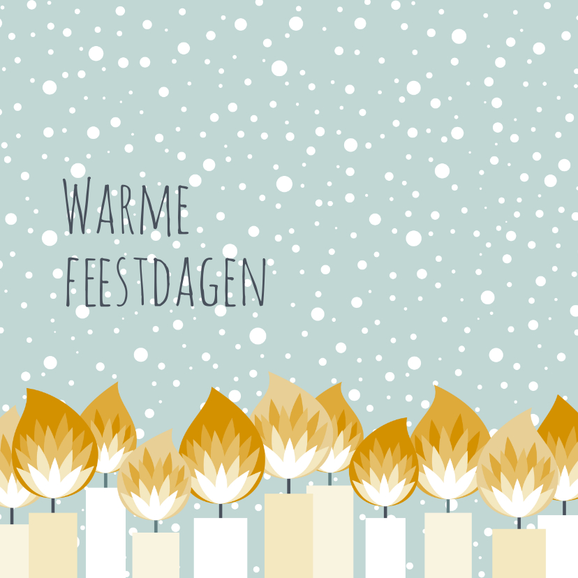 Kerstkaartje illustratieve kaarsjes - Kerstkaarten Kerstkaarten - Kerstkaartje illustratieve kaarsjes
