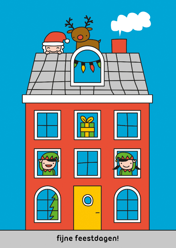 Kerstmis huisje - Kerstkaarten Kerstkaarten - Kerstmis huisje