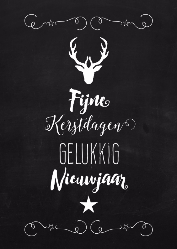 Krijtbord rendier-isf - Kerstkaarten Kerstkaarten - Krijtbord rendier-isf