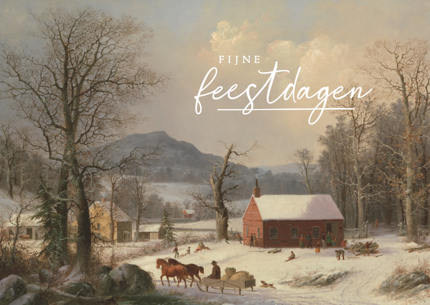 Kunst kerstkaart winterlandschap Kerstkaarten Kaartje2go