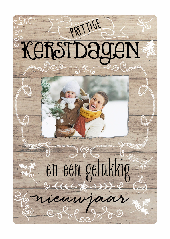 Margriet kerstkaart bruin - Kerstkaarten Kerstkaarten - Margriet kerstkaart bruin