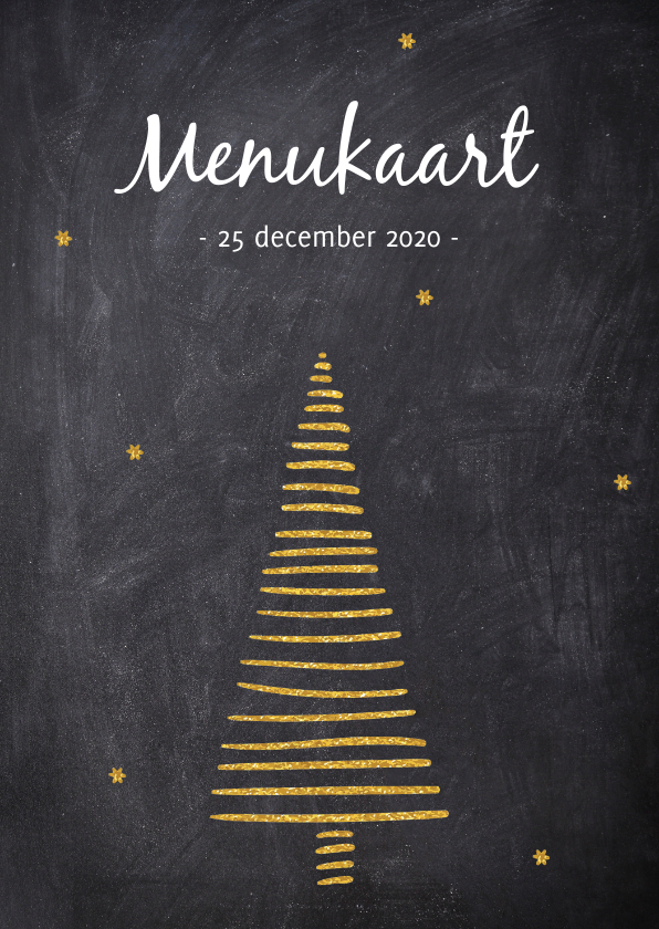 Menukaart voor de kerst - Kerstkaarten Kerstkaarten - Menukaart voor de kerst