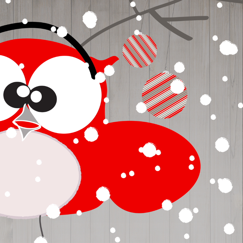 Mo Card humor kerst uil-sneeuw - Kerstkaarten Kerstkaarten - Mo Card humor kerst uil-sneeuw