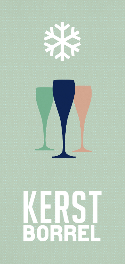 Modern vormgegeven uitnodiging kerstborrel - Kerstkaarten Kerstkaarten - Modern vormgegeven uitnodiging kerstborrel