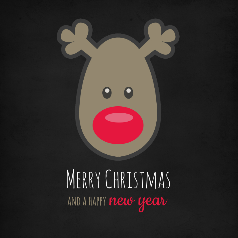 Rudolph's bright red nose - Kerstkaarten Kerstkaarten - Rudolph's bright red nose