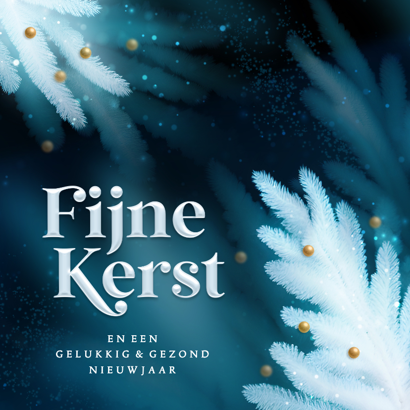 Sjieke kerstkaart kerstboom takken - Kerstkaarten Kerstkaarten - Sjieke kerstkaart kerstboom takken