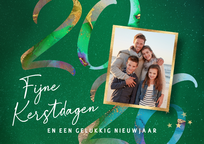 Stijlvol kerstkaartje met foto - Kerstkaarten Kerstkaarten - Stijlvol kerstkaartje met foto