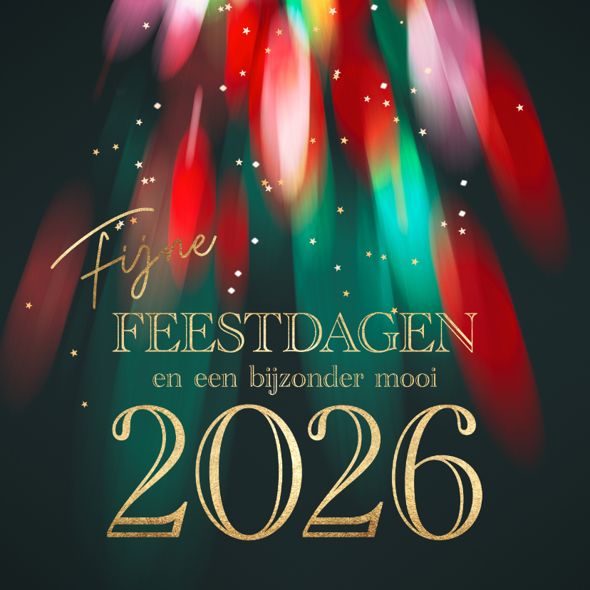 Stijlvolle kerstkaart 2026 Fijne Feestdagen - Kerstkaarten Kerstkaarten - Stijlvolle kerstkaart 2026 Fijne Feestdagen