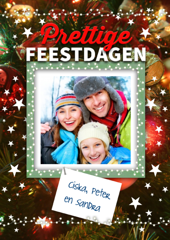 Traditioneel in fotolijstje - Kerstkaarten Kerstkaarten - Traditioneel in fotolijstje