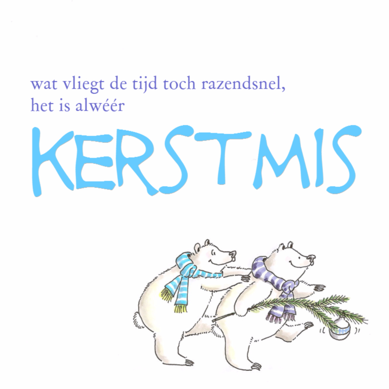 Twee kerstbeertjes - Kerstkaarten Kerstkaarten - Twee kerstbeertjes