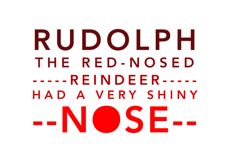 Typografie rudolph - DH - Kerstkaarten Kerstkaarten - Typografie rudolph - DH