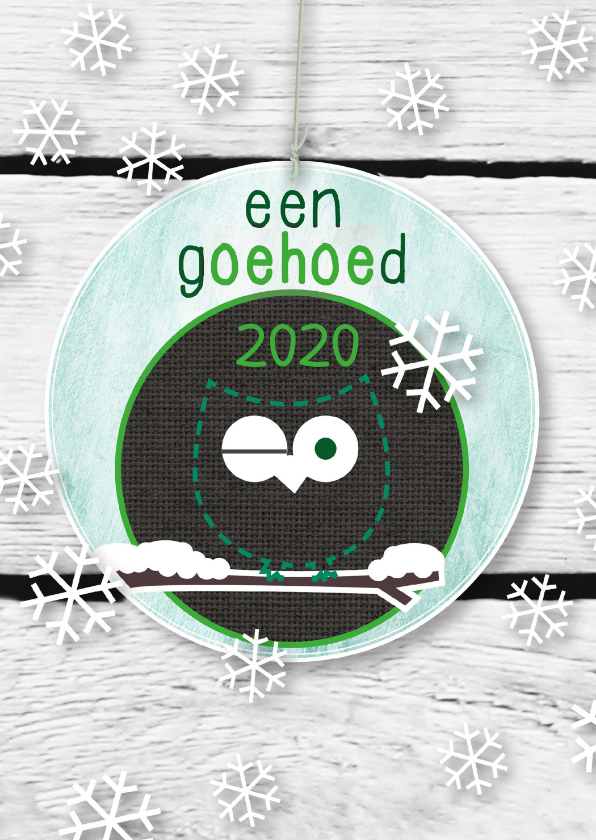 Uil g-oehoe-d 2020 - Kerstkaarten Kerstkaarten - Uil g-oehoe-d 2020