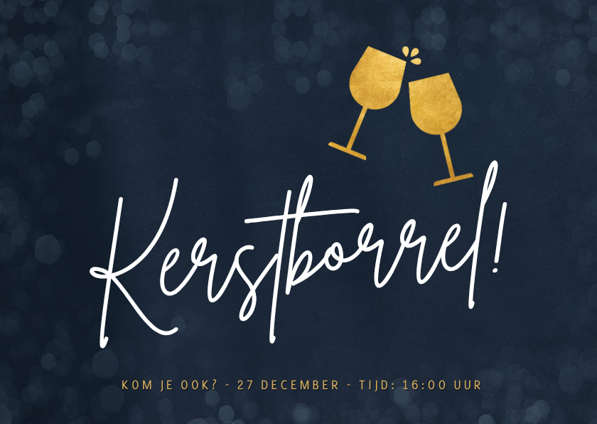Uitnodiging kerstborrel met familie of vrienden - Kerstkaarten Kerstkaarten - Uitnodiging kerstborrel met familie of vrienden