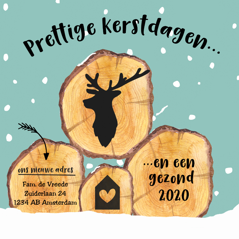Verhuiskerstkaart - Kerstkaarten Kerstkaarten - Verhuiskerstkaart