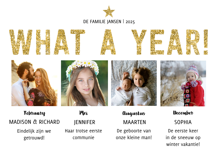 What a Year! Kerstkaart - Kerstkaarten Kerstkaarten - What a Year! Kerstkaart