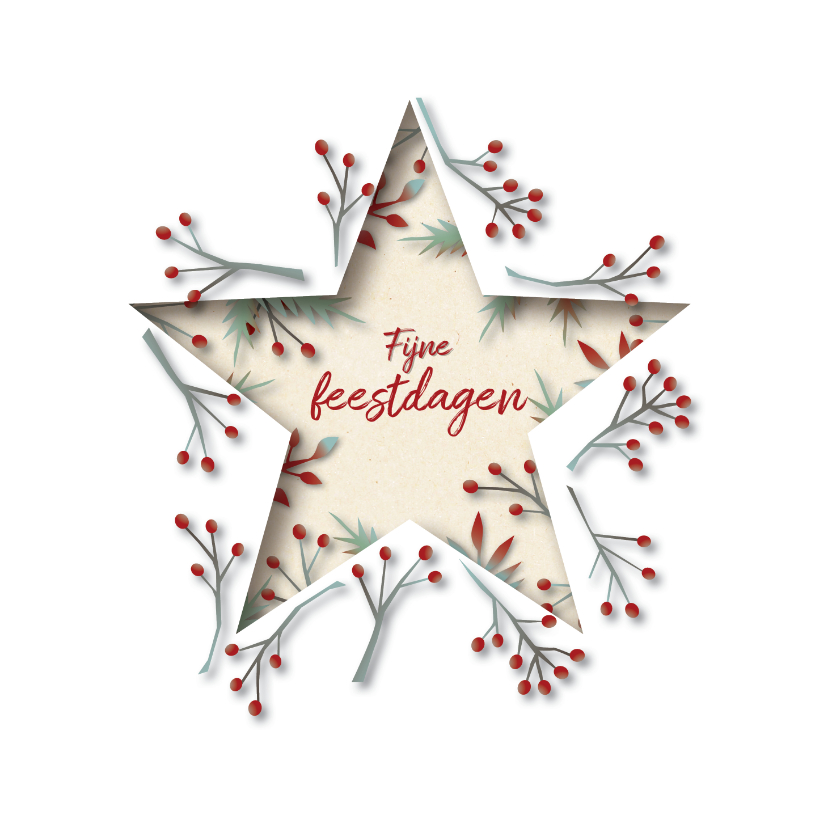 Winterblaadjes kerst - Kerstkaarten Kerstkaarten - Winterblaadjes kerst