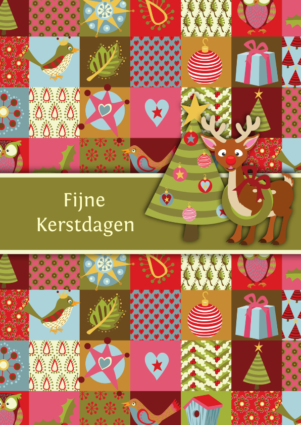 YVON birdy kerstkaart hert kerstboom st - Kerstkaarten Kerstkaarten - YVON birdy kerstkaart hert kerstboom st