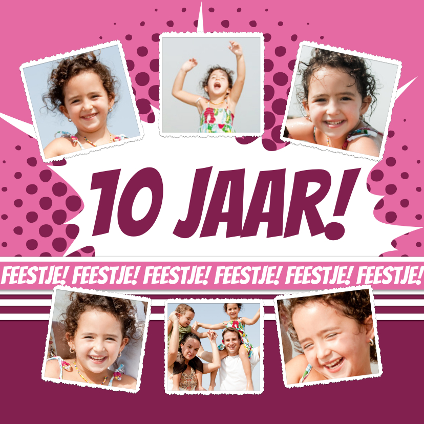 Kinderfeestjes - Collage Feestje roze - BK