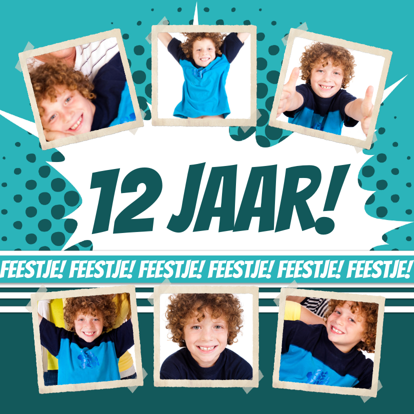 Kinderfeestjes - Collagekaart Verjaardag - BK