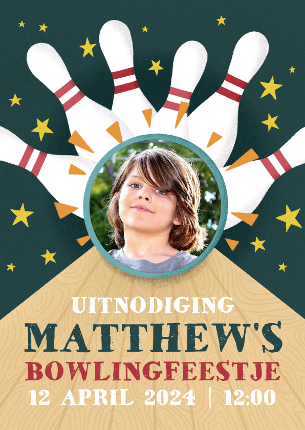 Coole uitnodiging voor kinderfeestje met bowlingbaan - Kinderfeestjes Kinderfeestjes - Coole uitnodiging voor kinderfeestje met bowlingbaan