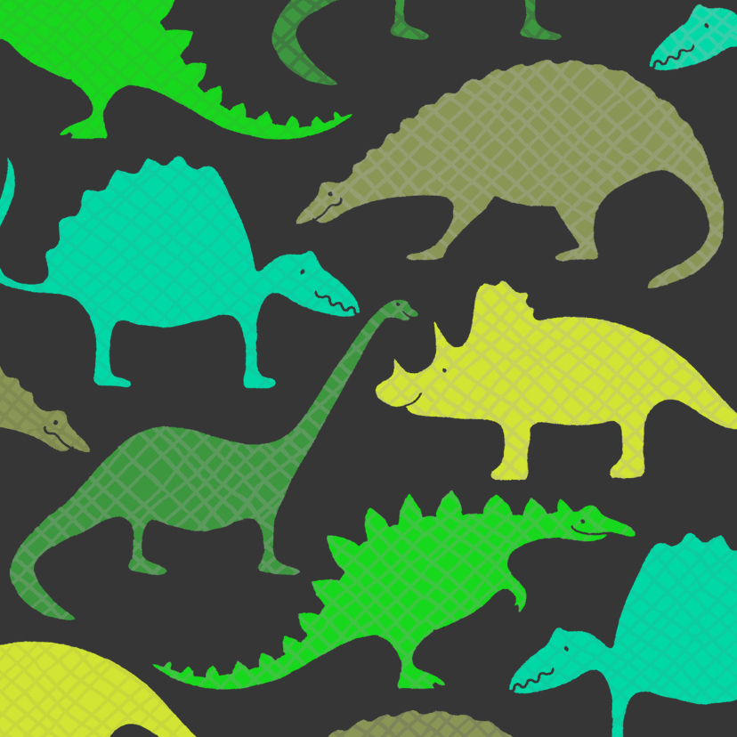 Dinosauriërs groen - Kinderfeestjes Kinderfeestjes - Dinosauriërs groen