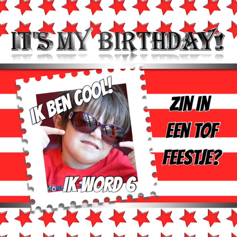 Feest jarig stars and stripes - Kinderfeestjes Kinderfeestjes - Feest jarig stars and stripes